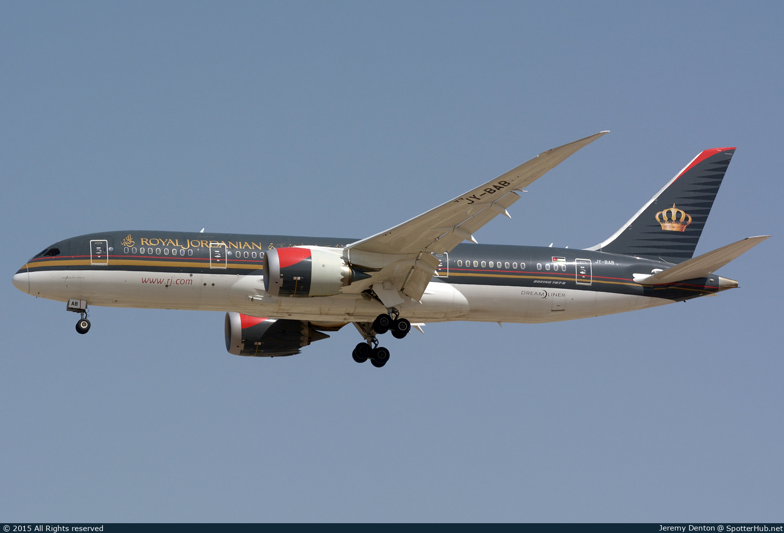 Photo of JY-BAB - Boeing 787-8 Dreamliner operated by Royal Jordanian Airlines