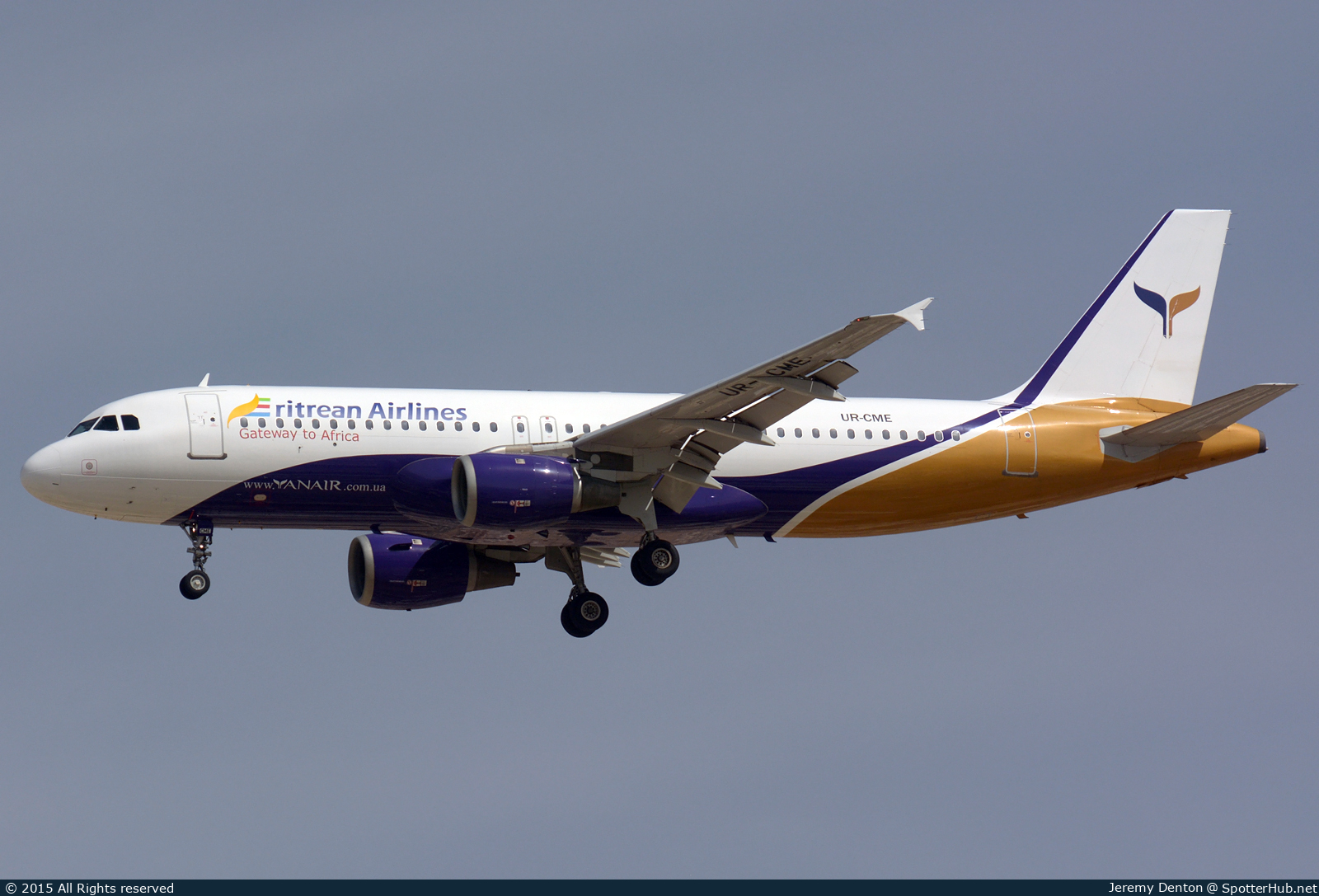 Photo of UR-CME - Airbus A320-212 operated by Eritrean Airlines (opb YanAir)