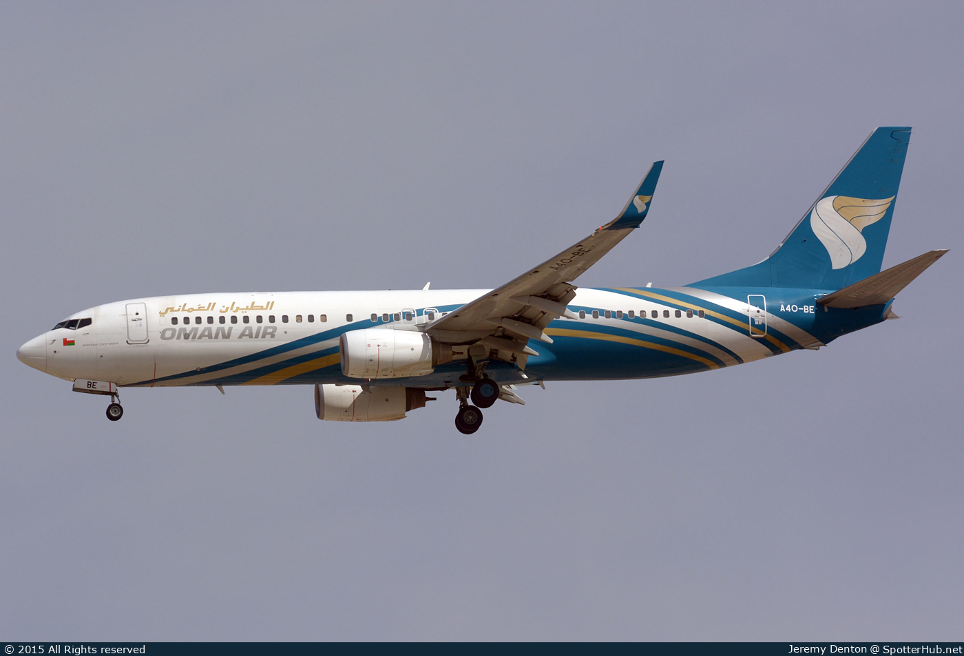 Photo of A4O-BE - Boeing 737-81M operated by Oman Air