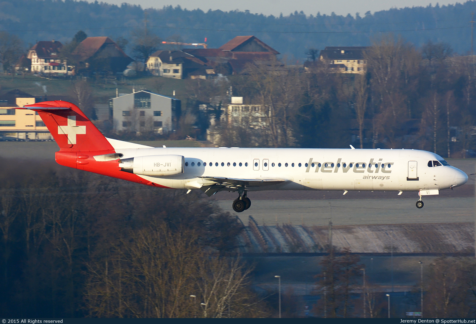 Photo of HB-JVI - Fokker 100 operated by Helvetic Airways