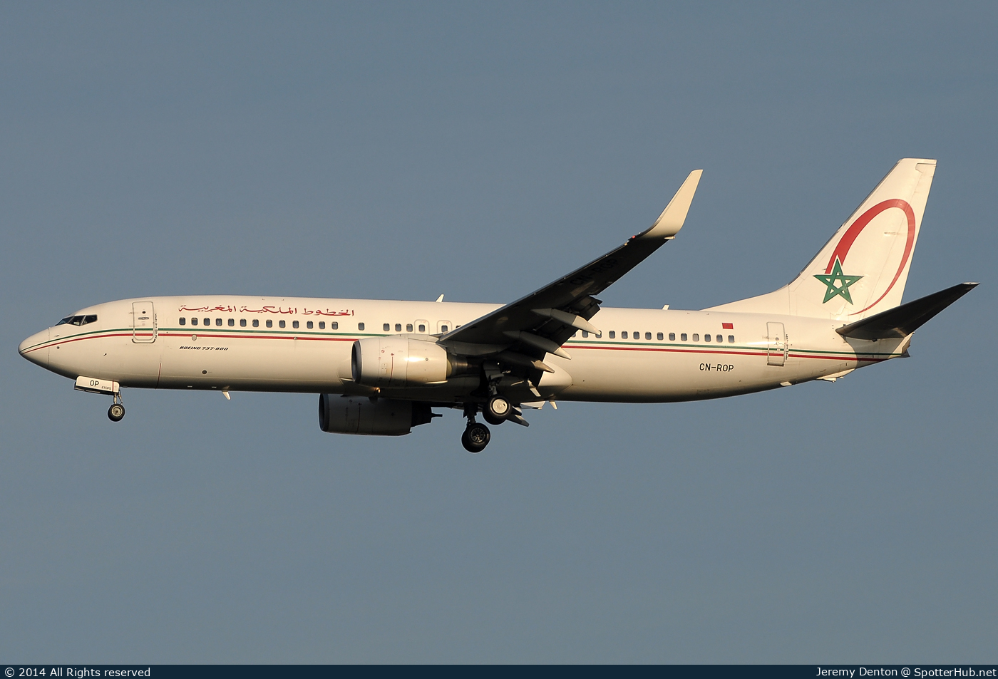 Photo of CN-ROP - Boeing 737-8B6 operated by Royal Air Maroc