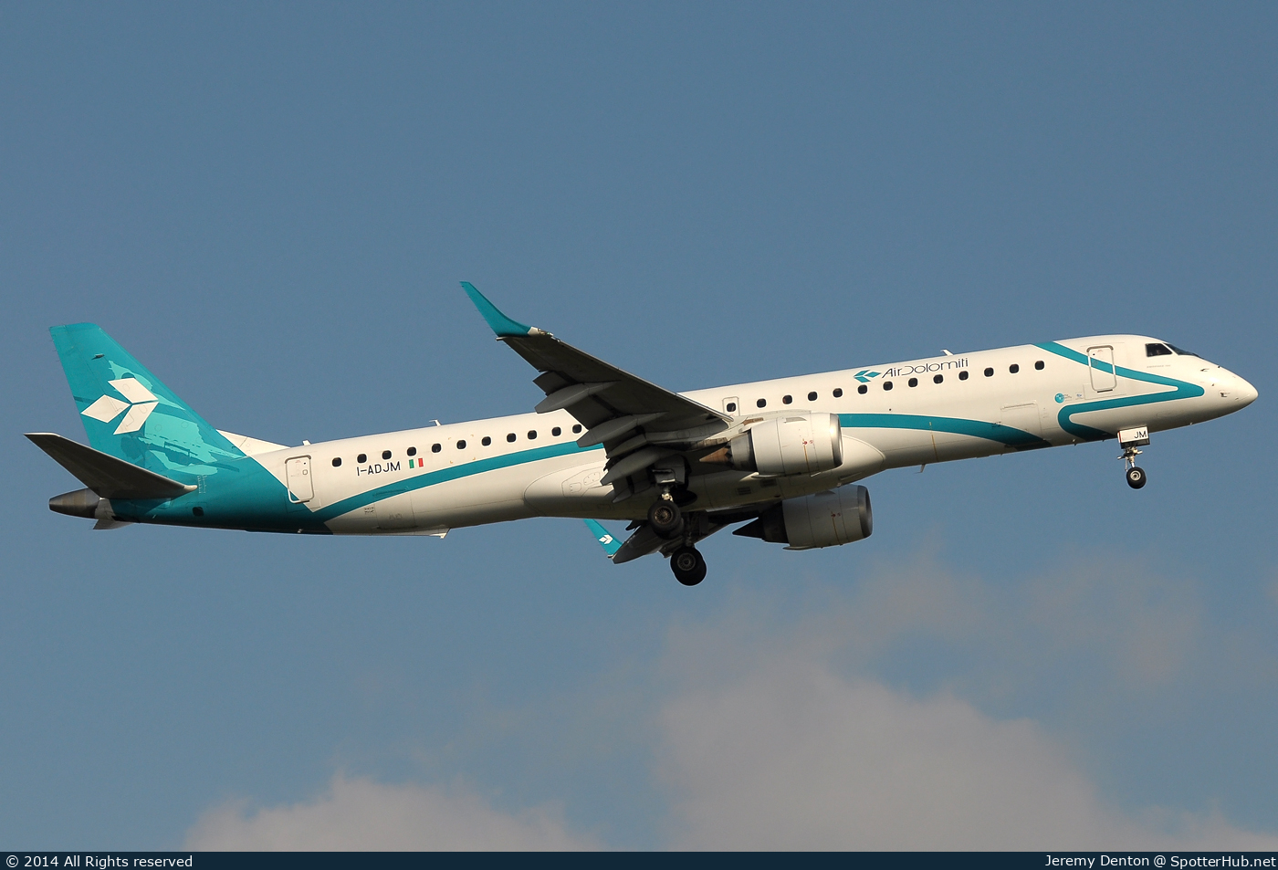 Photo of I-ADJM - Embraer ERJ-195LR operated by Air Dolomiti
