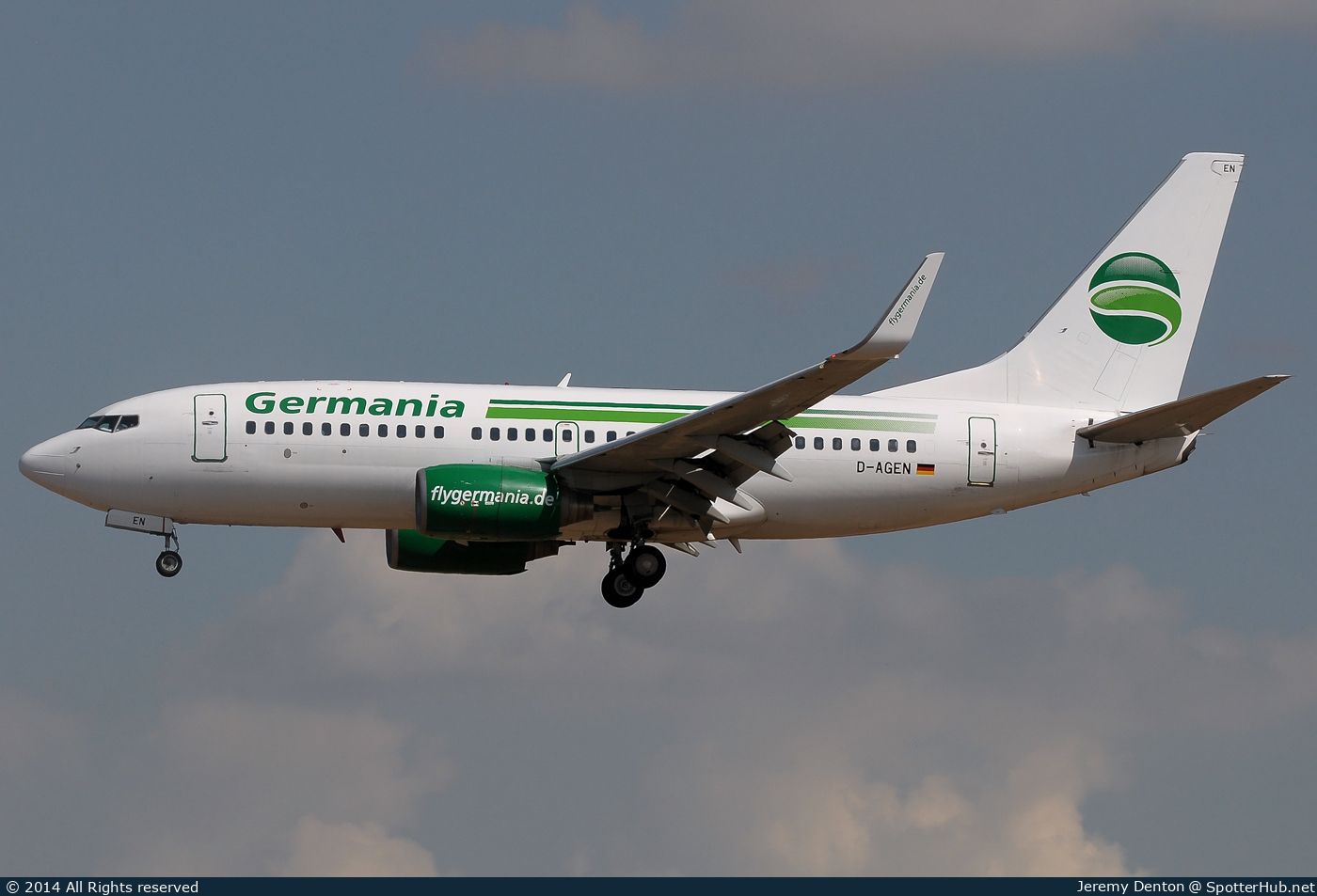 Photo of D-AGEN - Boeing 737-75B operated by Germania