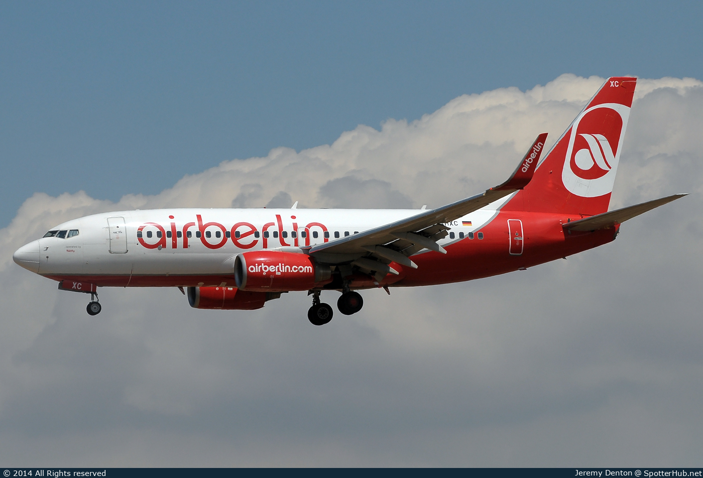 Photo of D-AHXC - Boeing 737-7K5 operated by Air Berlin (opb TUIfly)