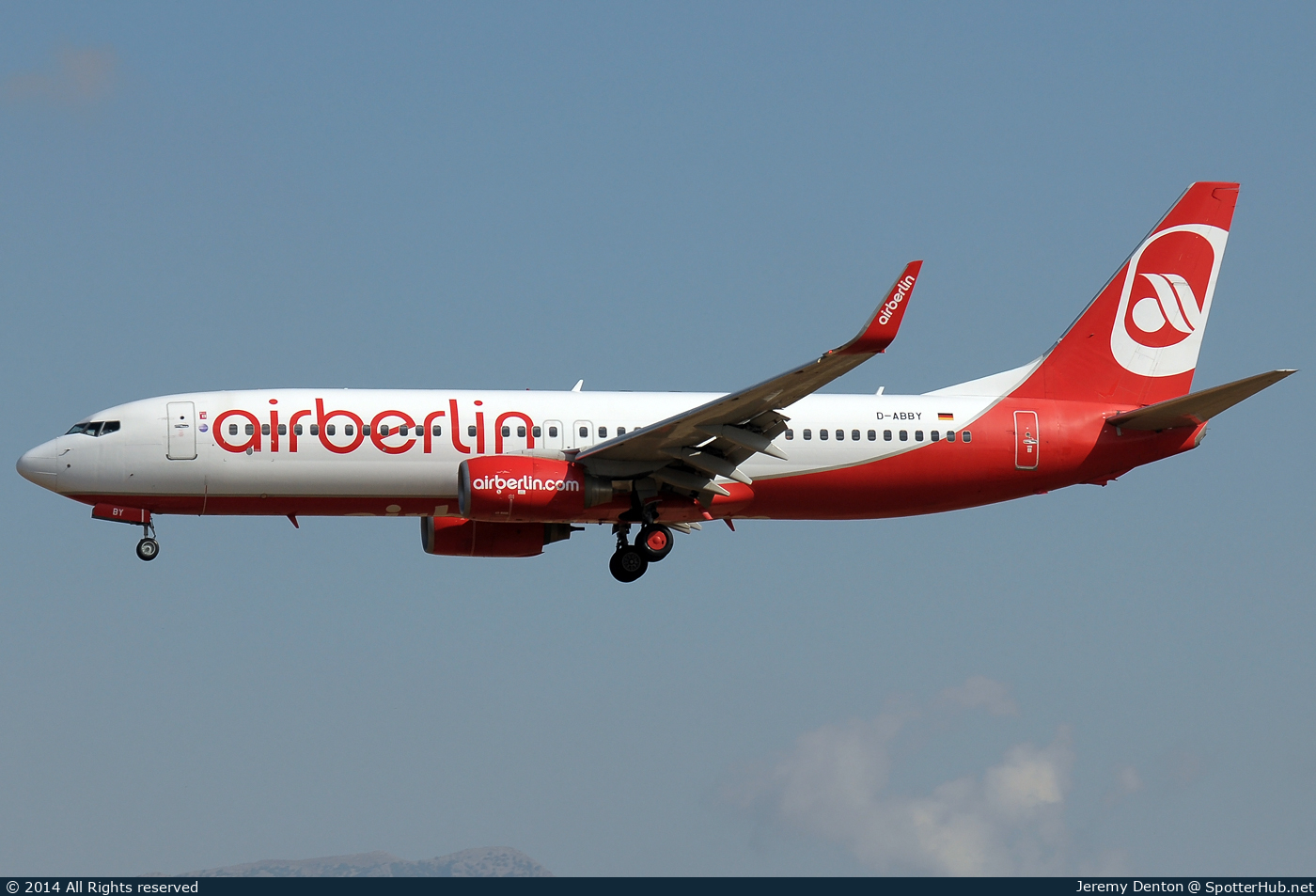 Photo of D-ABBY - Boeing 737-808 operated by Air Berlin
