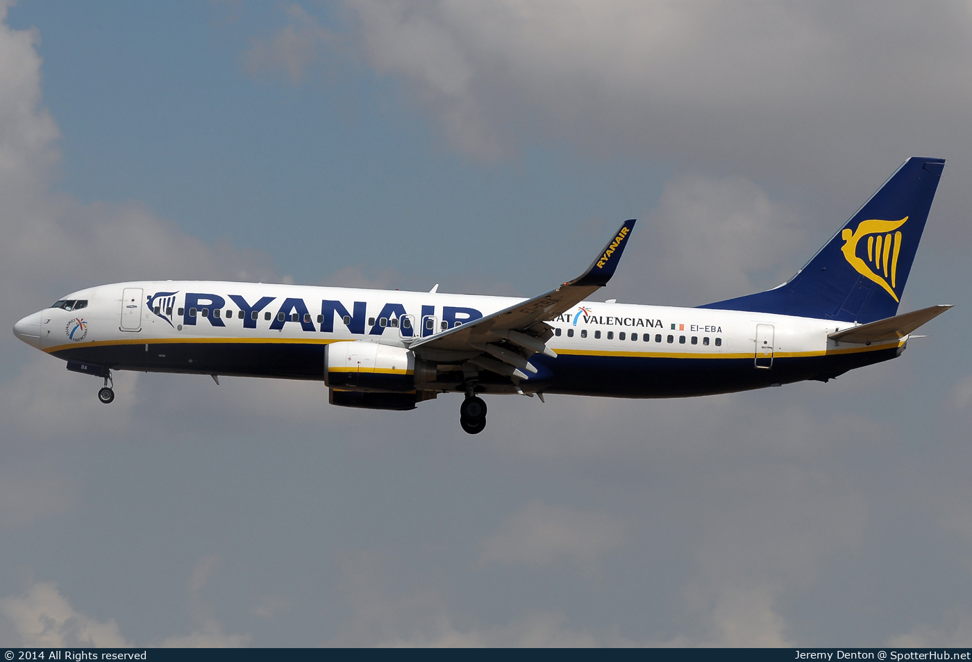 Photo of EI-EBA - Boeing 737-8AS operated by Ryanair