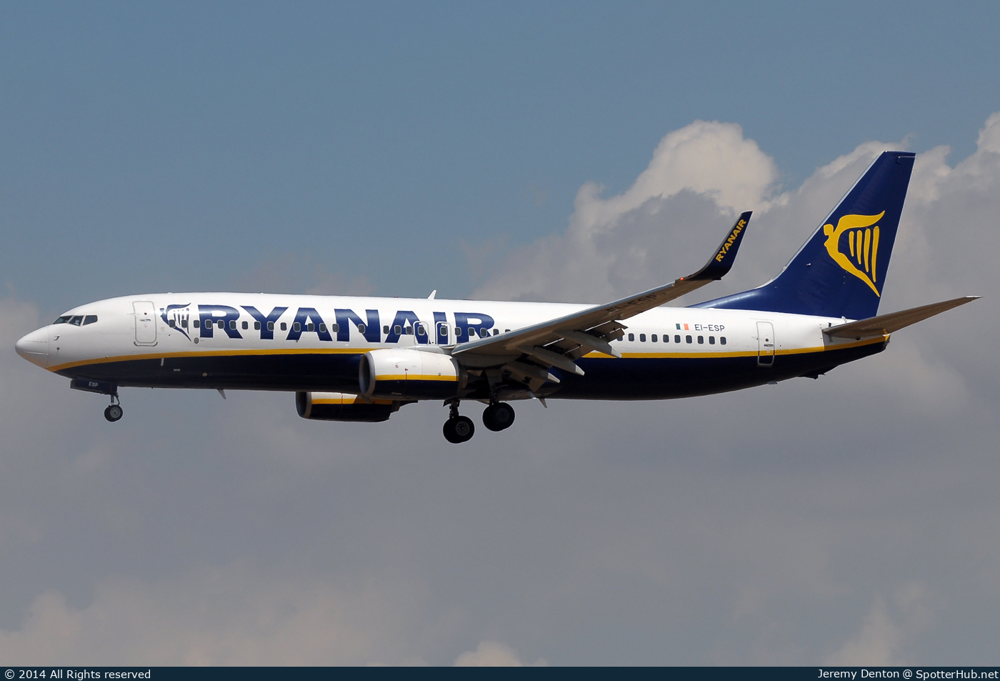 Photo of EI-ESP - Boeing 737-8AS operated by Ryanair