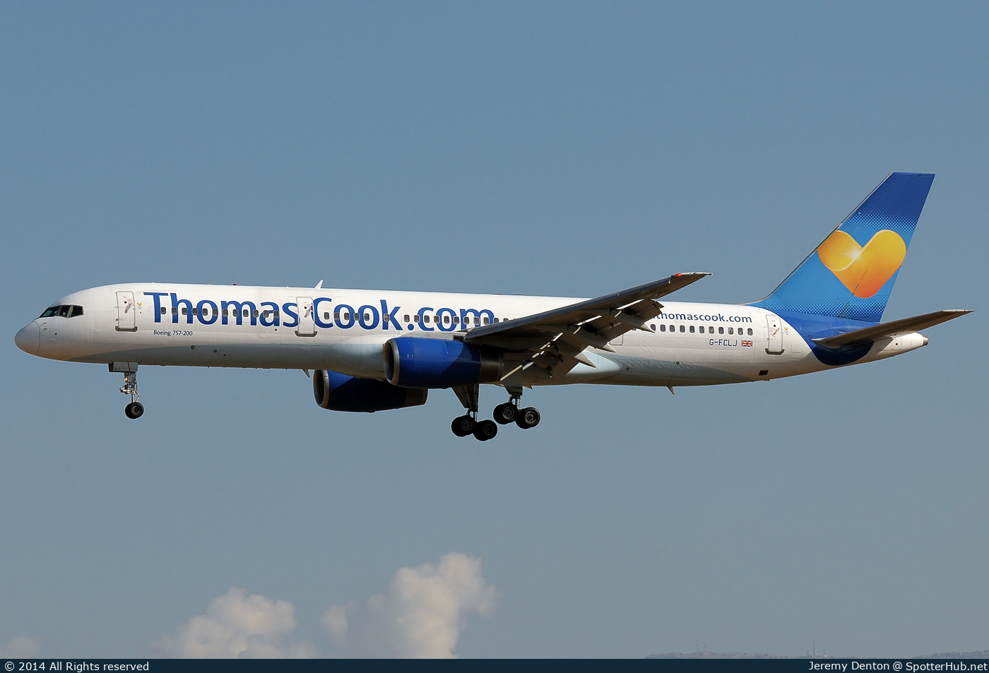 Photo of G-FCLJ - Boeing 757-2Y0 operated by Thomas Cook Airlines