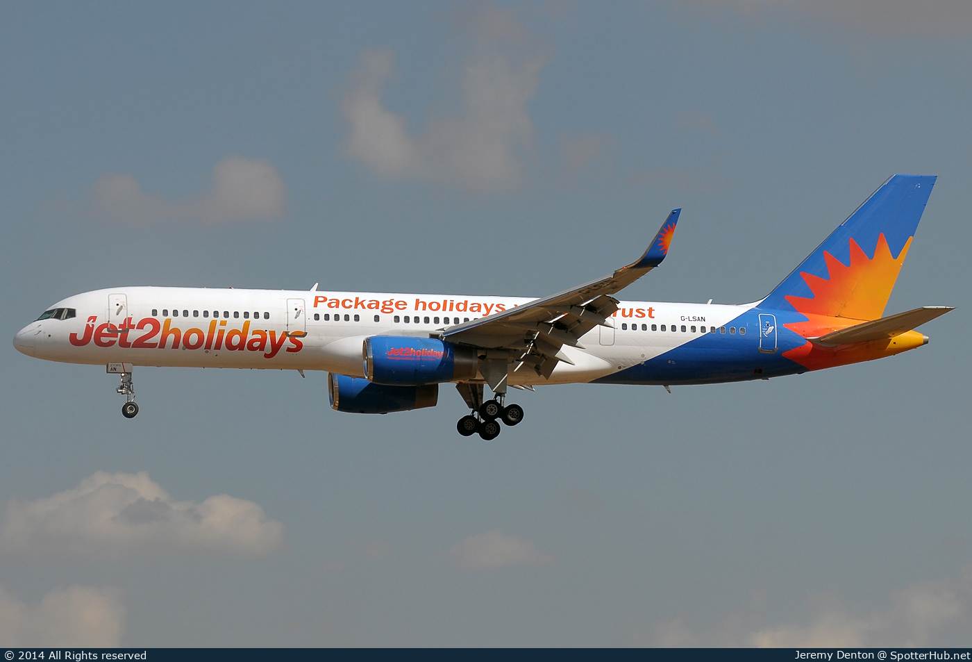 Photo of G-LSAN - Boeing 757-2K2 operated by Jet2