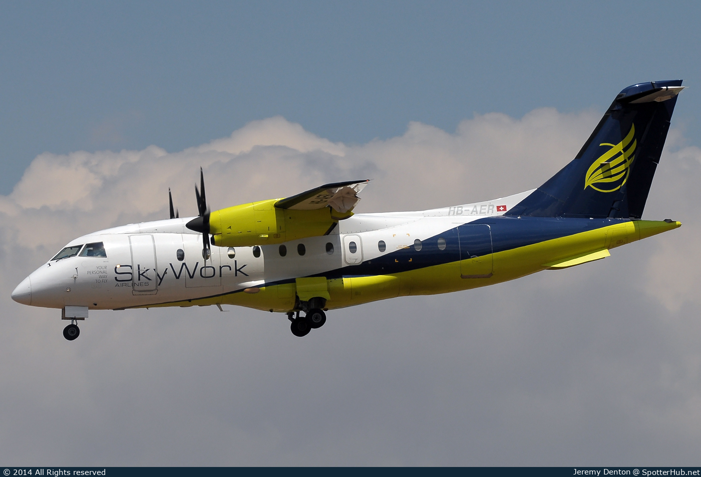Photo of HB-AER - Dornier 328-110 operated by SkyWork Airlines