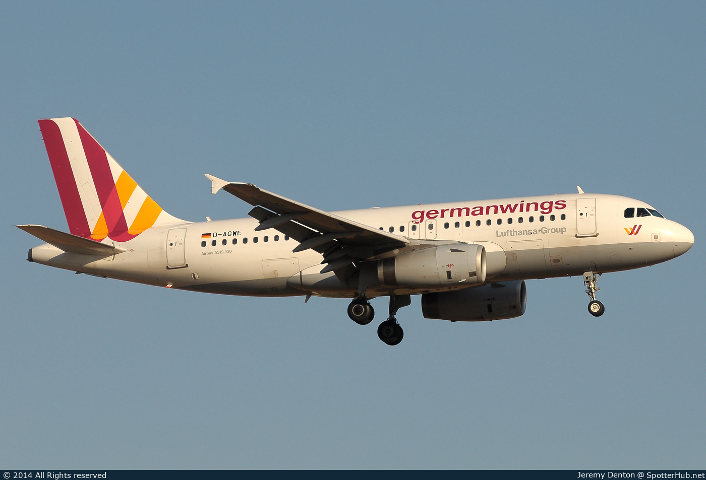 Photo of D-AGWE - Airbus A319-132 operated by Germanwings