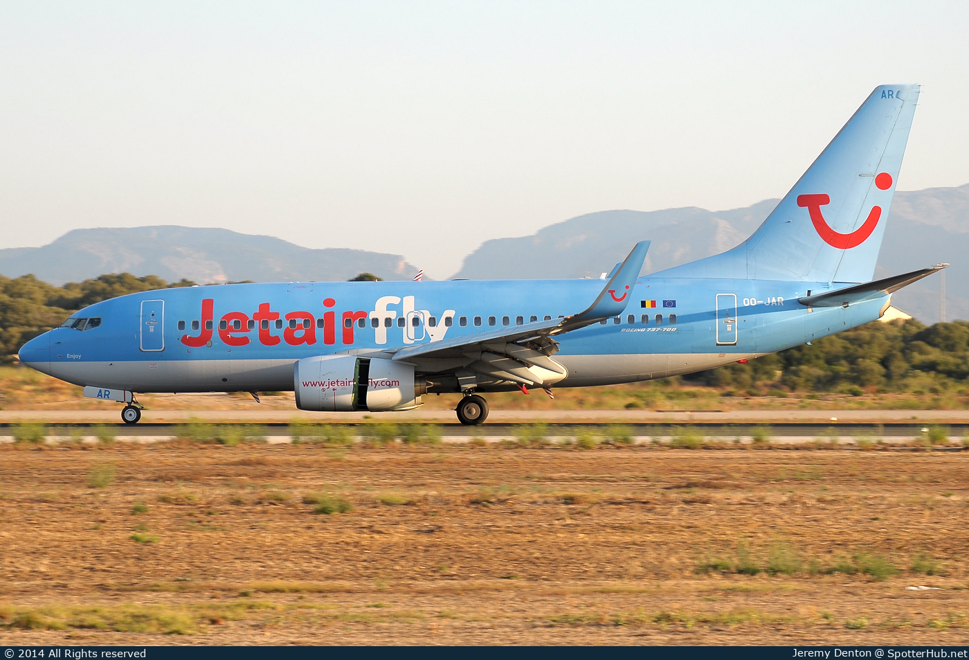 Photo of OO-JAR - Boeing 737-7K5 operated by Jetairfly