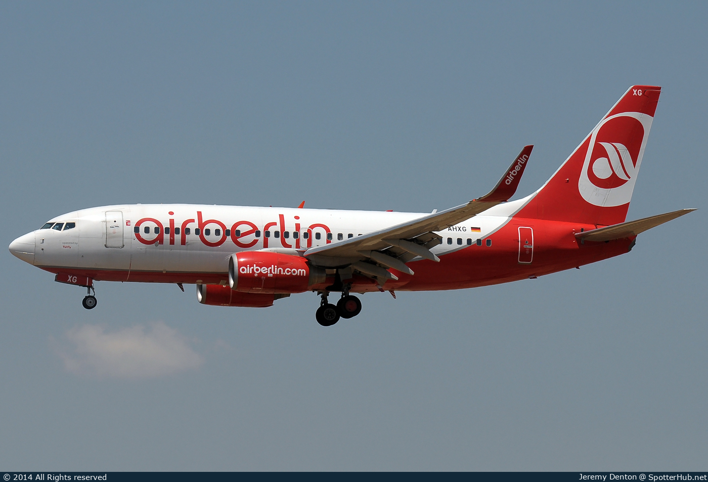 Photo of D-AHXG - Boeing 737-7K5 operated by Air Berlin (opb TUIfly)
