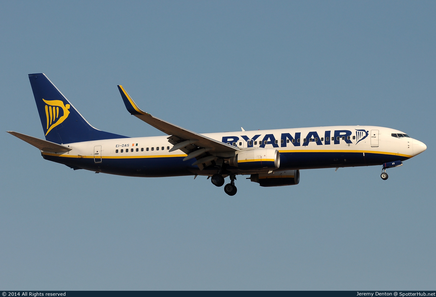 Photo of EI-DAS - Boeing 737-8AS operated by Ryanair
