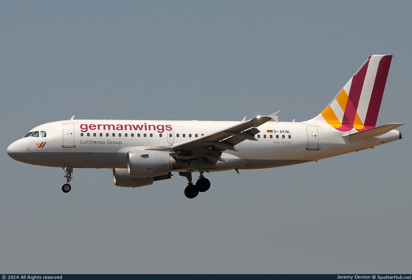 Photo of D-AKNL - Airbus A319-112 operated by Germanwings