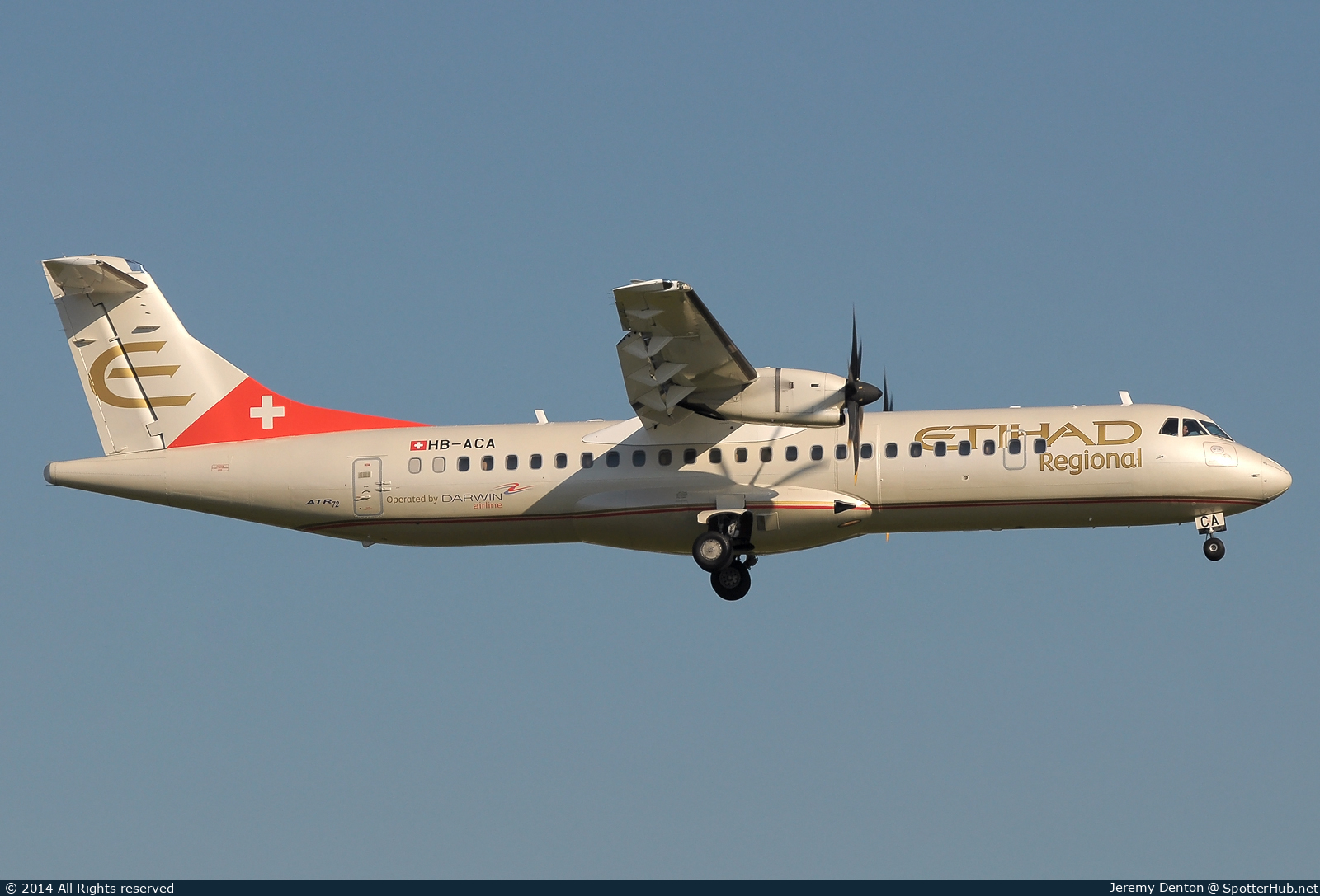 Photo of HB-ACA - ATR 72-500 operated by Etihad Regional (opb Darwin Airline)