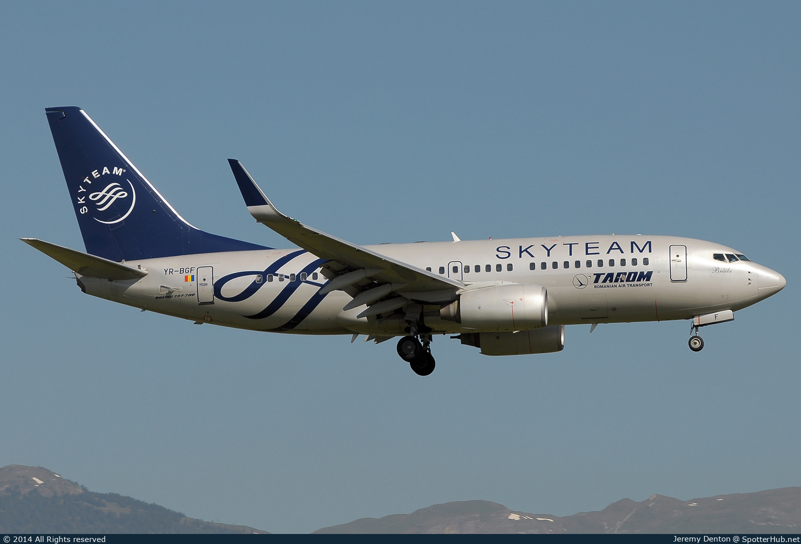 Photo of YR-BGF - Boeing 737-78J operated by Tarom - Romanian Air Transport