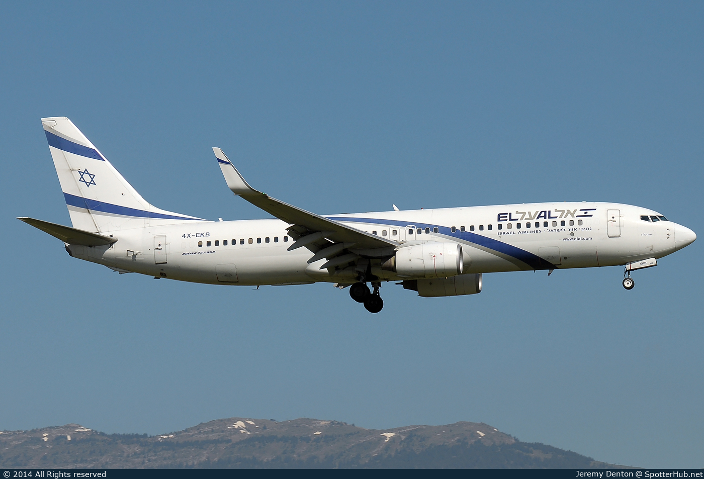 Photo of 4X-EKB - Boeing 737-858 operated by El Al Israel Airlines