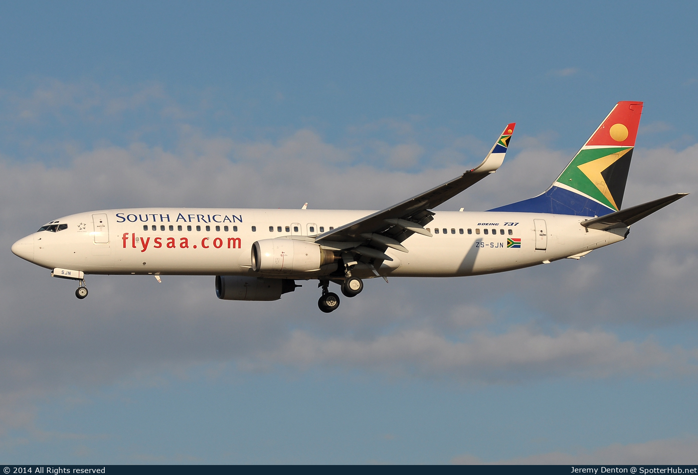 Photo of ZS-SJN - Boeing 737-85F operated by South African Airways