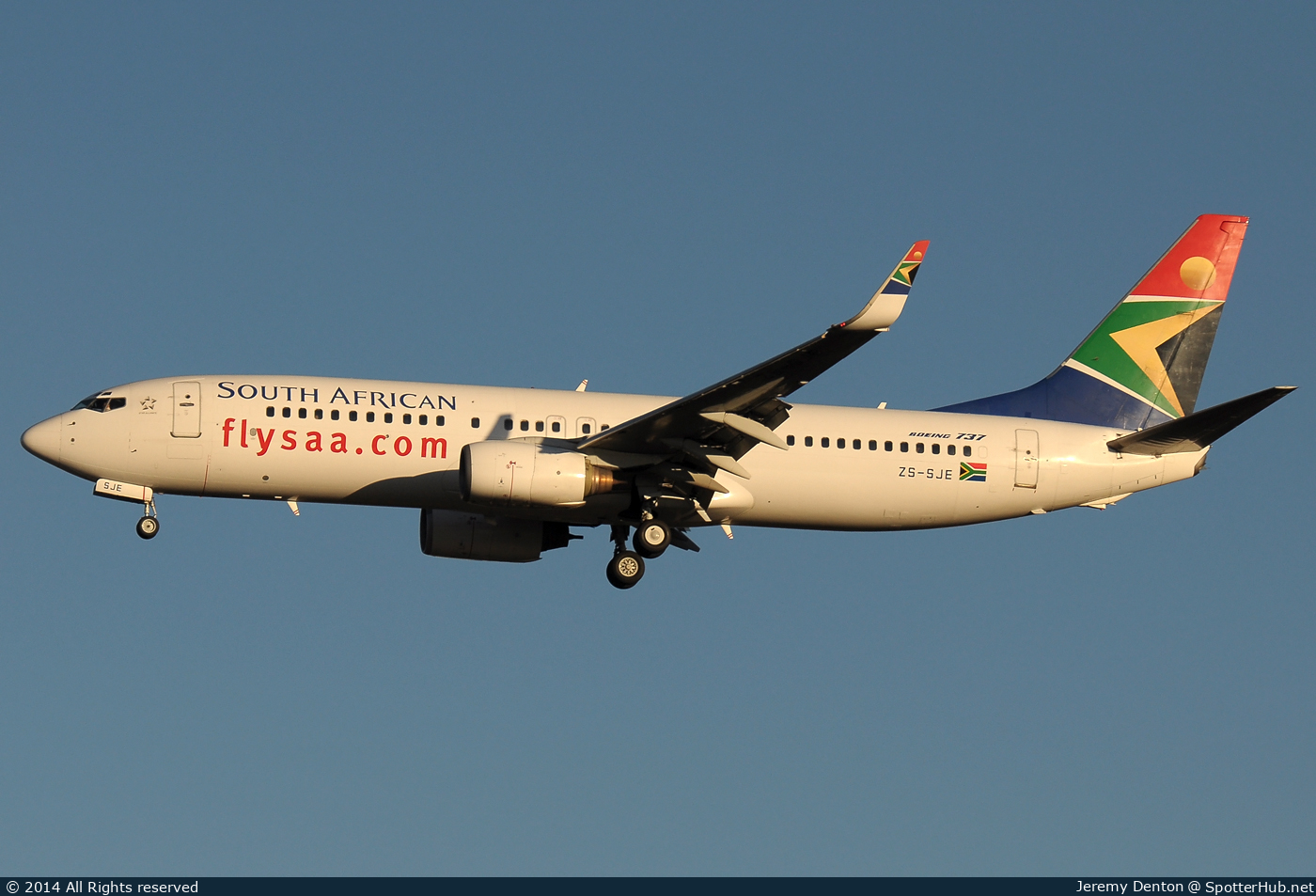 Photo of ZS-SJE - Boeing 737-85F operated by South African Airways