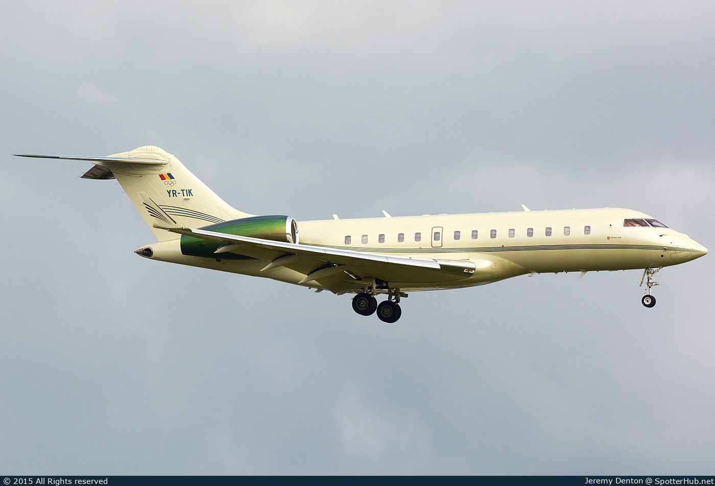 Photo of YR-TIK - Bombardier Global 5000 operated by TiriacAir