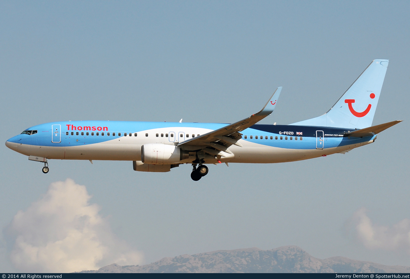 Photo of G-FDZD - Boeing 737-8K5 operated by Thomson Airways