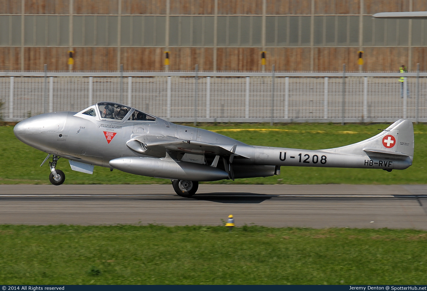 Photo of HB-RVF - De Havilland DH-100 Vampire T.55 operated by Fliegermuseum Altenrhein