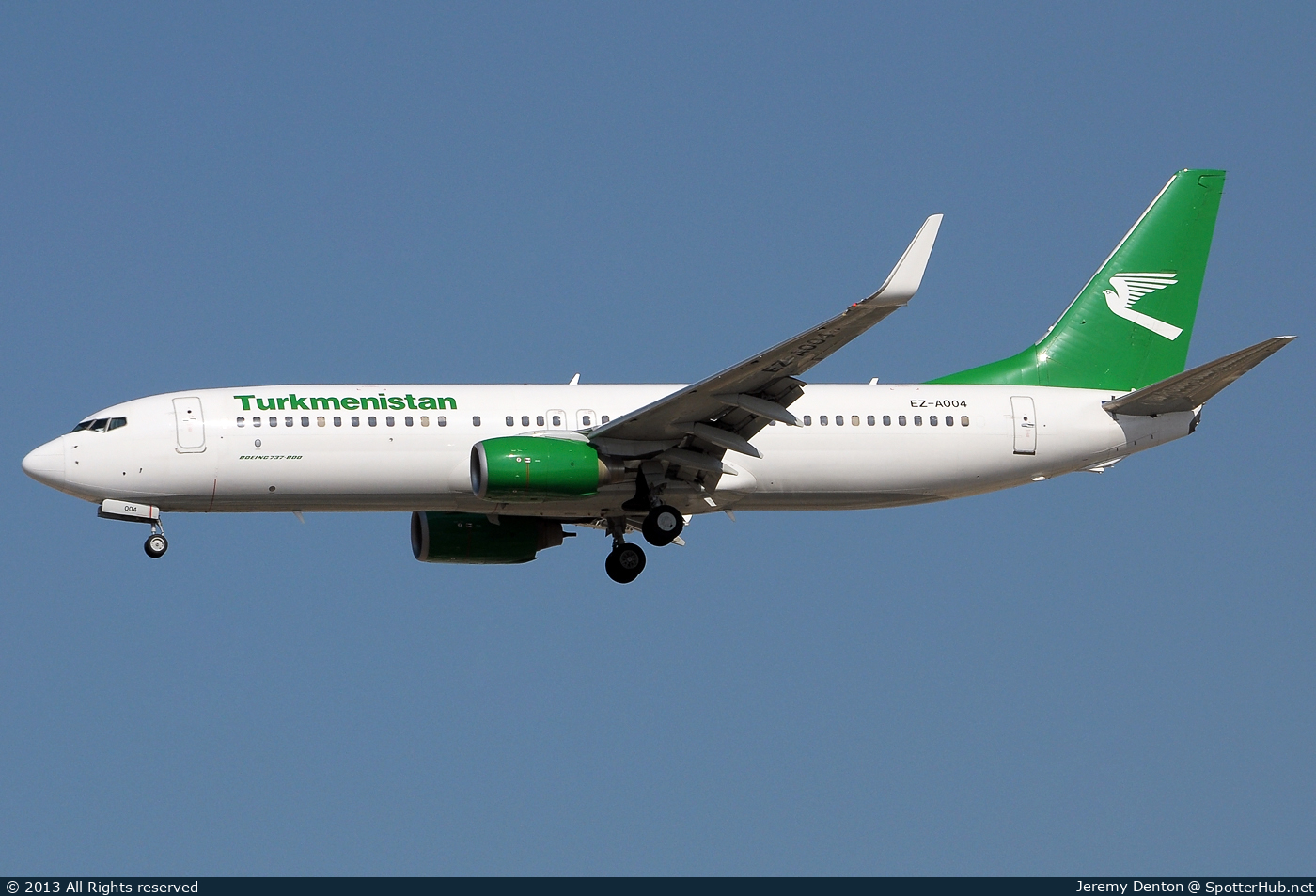 Photo of EZ-A004 - Boeing 737-82K operated by Turkmenistan Airlines