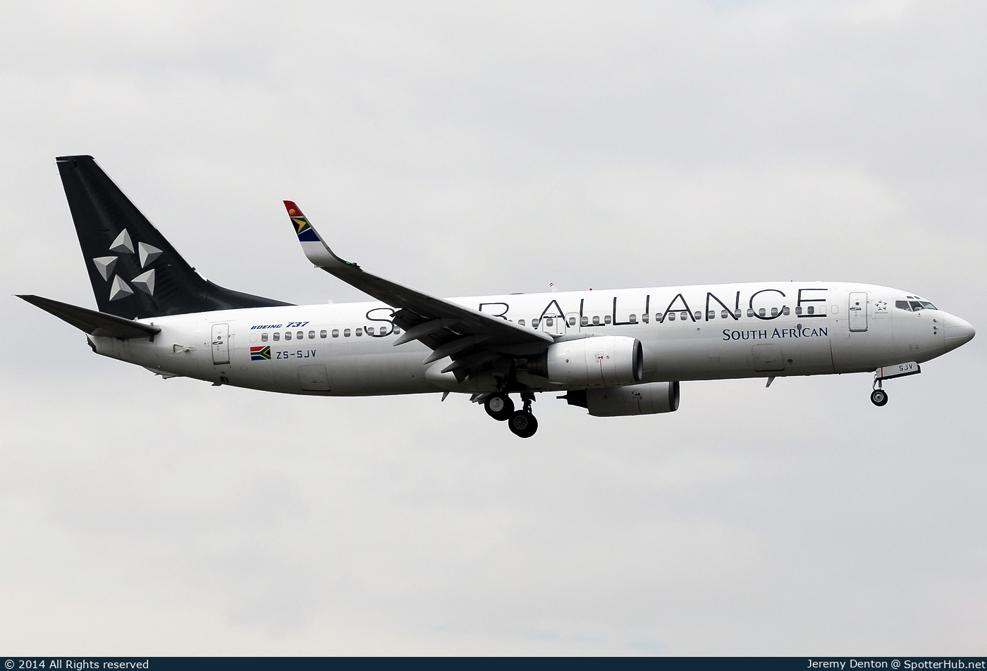 Photo of ZS-SJV - Boeing 737-844 operated by South African Airways