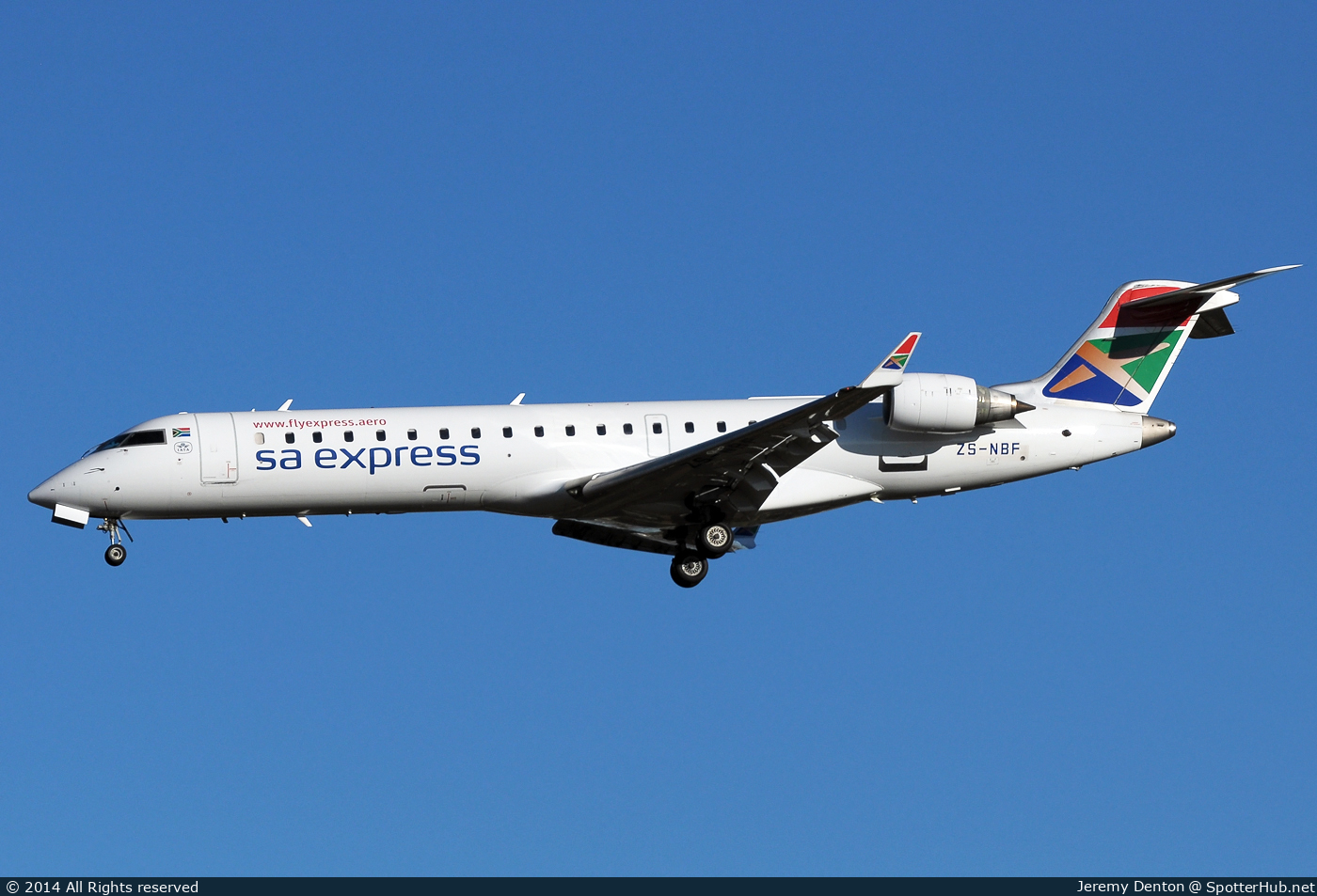 Photo of ZS-NBF - Bombardier CRJ-701ER operated by South African Express Airways