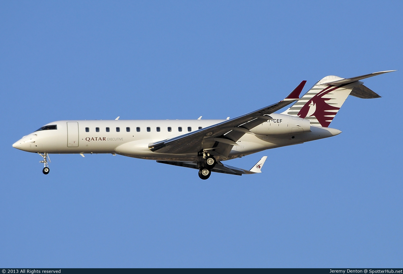 Photo of A7-CEF - Bombardier Global Express XRS operated by Qatar Executive