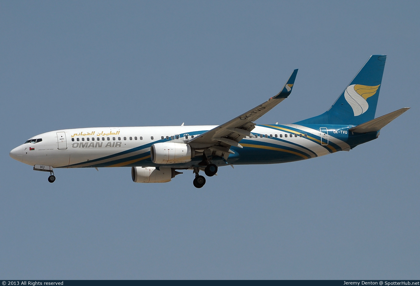 Photo of OK-TVU - Boeing 737-86N operated by Oman Air (opb Travel Service)
