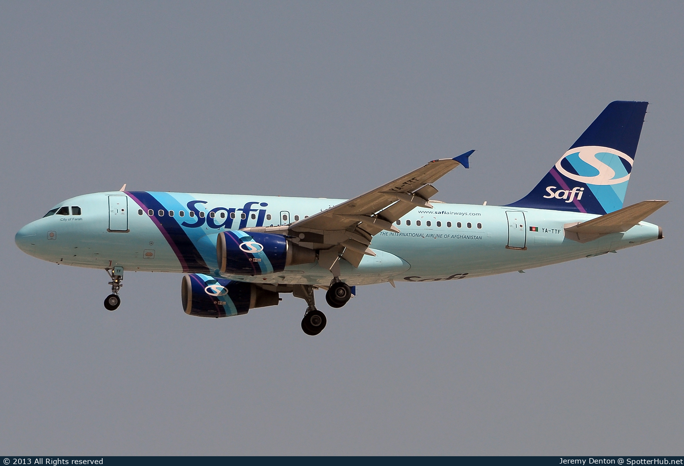 Photo of YA-TTF - Airbus A319-112 operated by Safi Airways