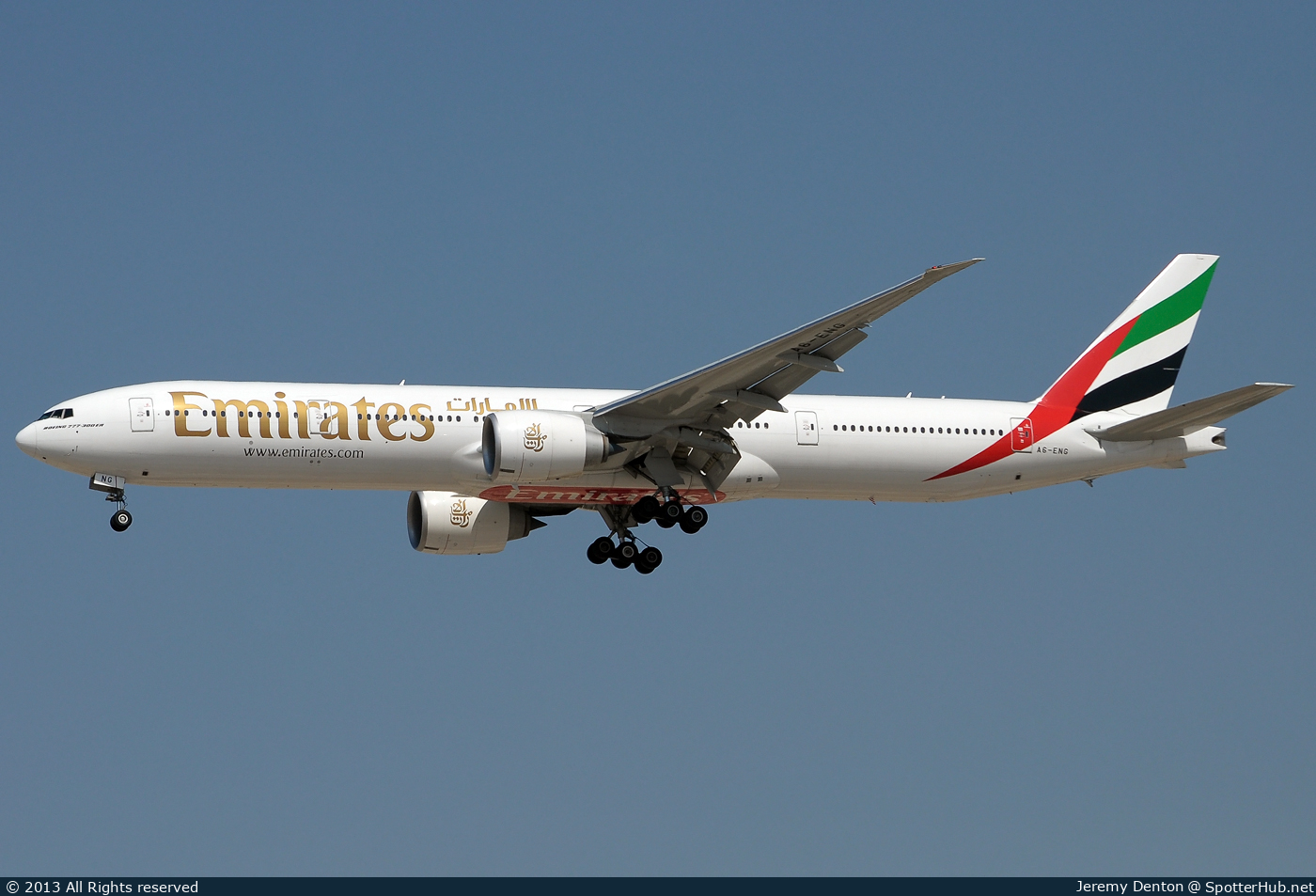 Photo of A6-ENG - Boeing 777-31H(ER) operated by Emirates