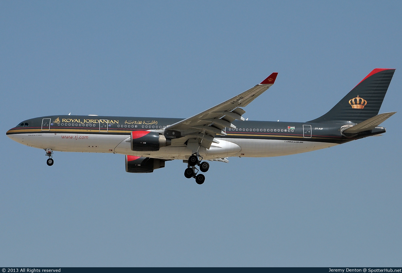 Photo of JY-AIF - Airbus A330-223 operated by Royal Jordanian Airlines