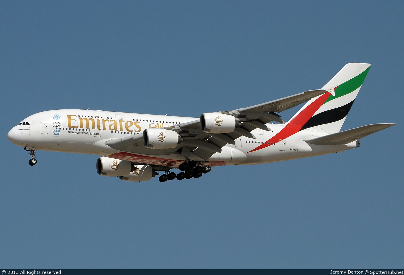 Photo of A6-EDB - Airbus A380-861 operated by Emirates