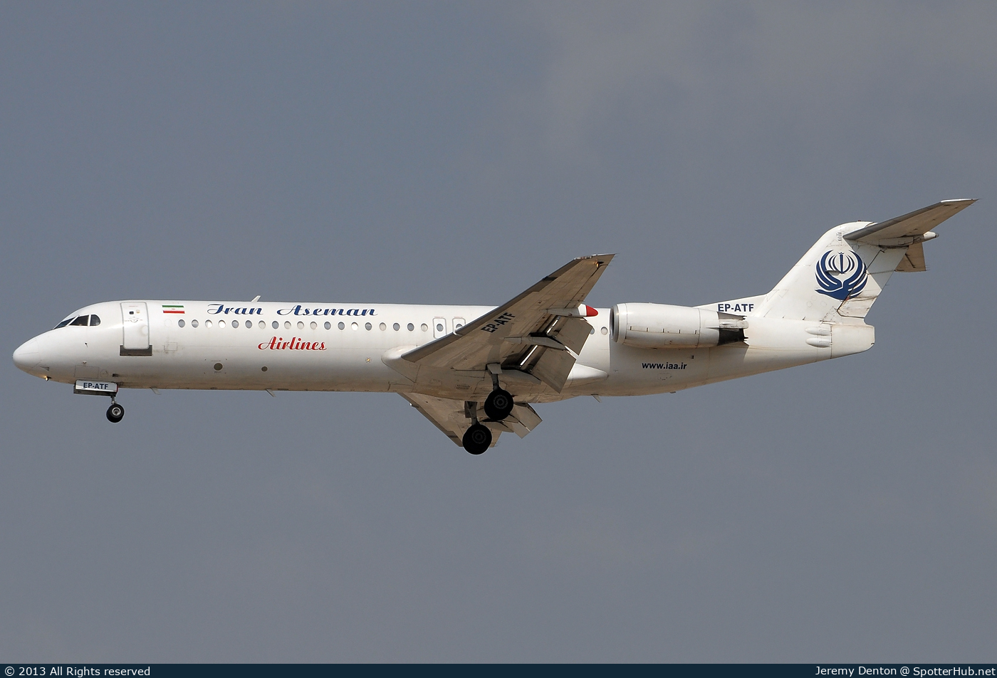Photo of EP-ATF - Fokker 100 operated by Iran Aseman Airlines