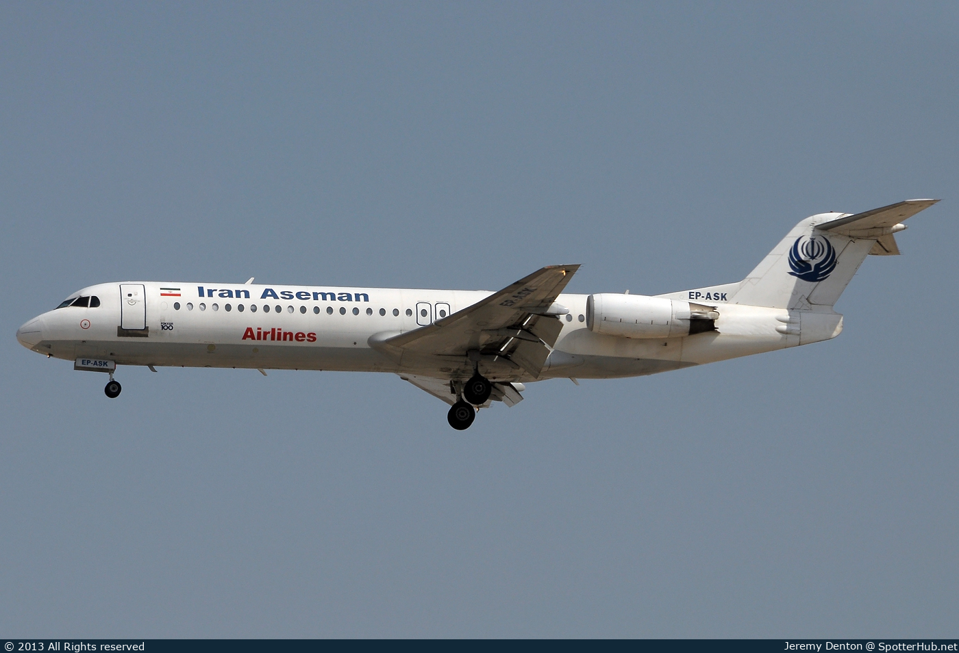 Photo of EP-ASK - Fokker 100 operated by Iran Aseman Airlines