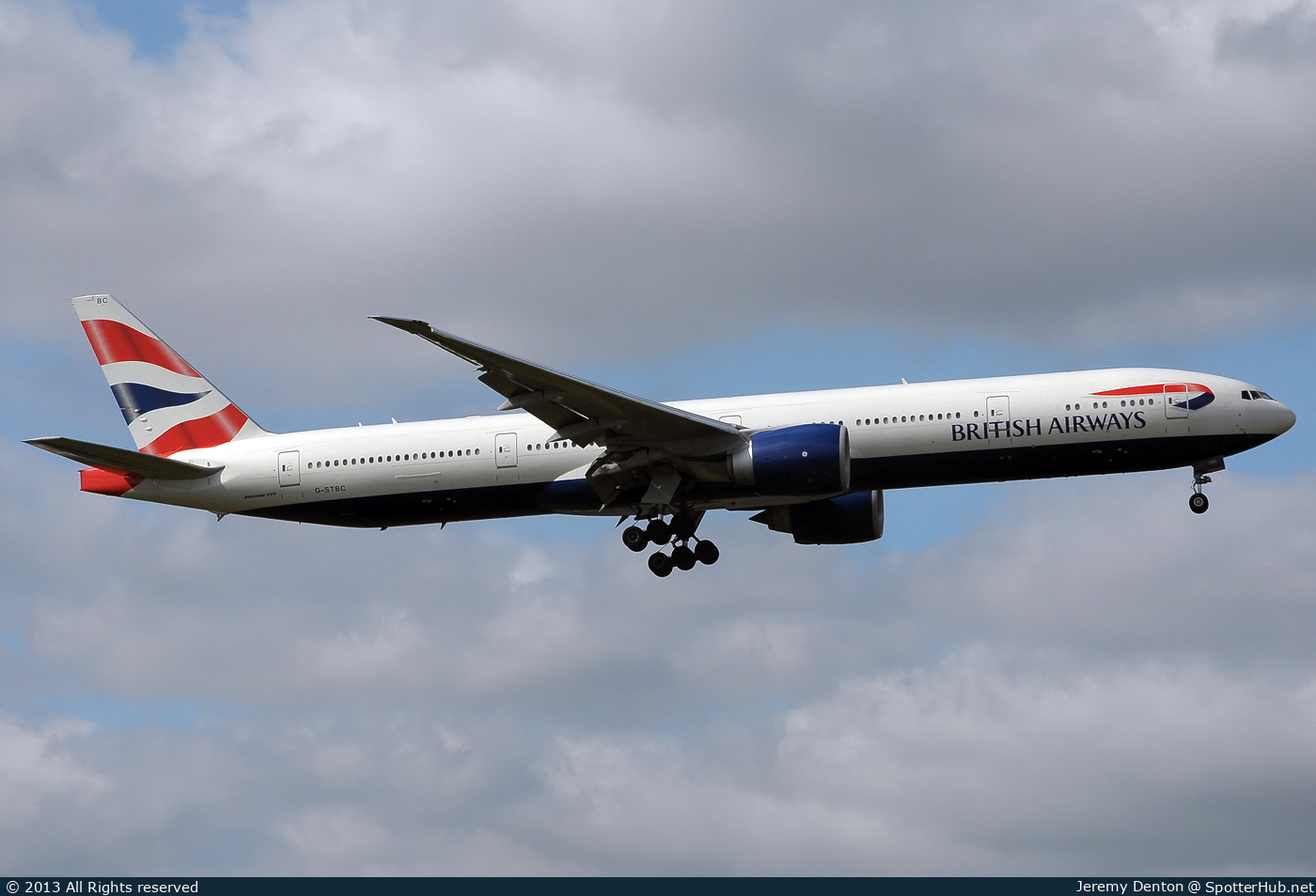 Photo of G-STBC - Boeing 777-36N(ER) operated by British Airways