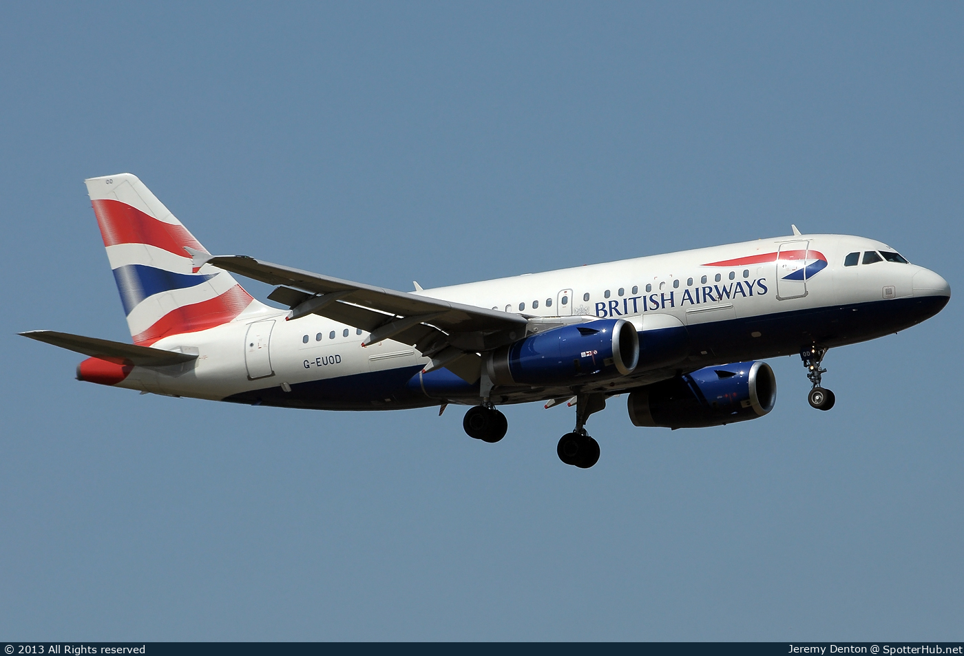 Photo of G-EUOD - Airbus A319-131 operated by British Airways