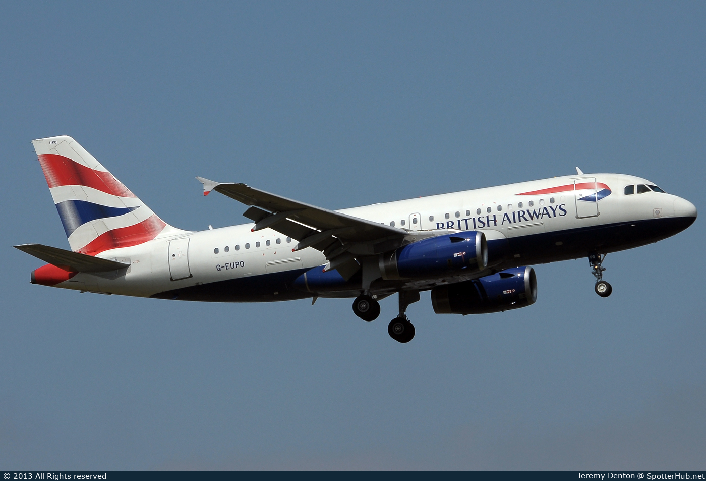 Photo of G-EUPO - Airbus A319-131 operated by British Airways