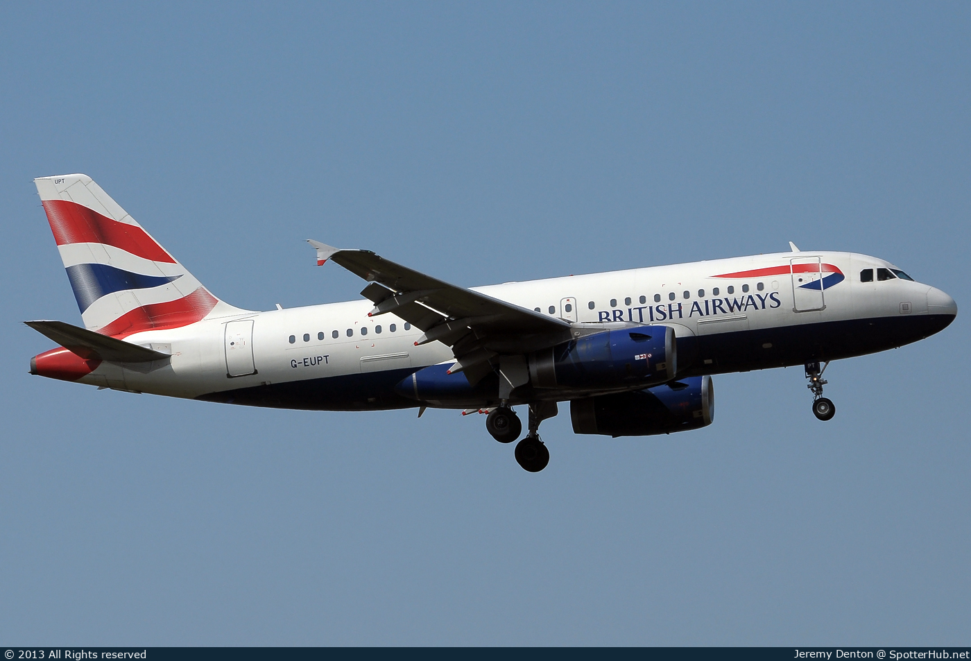 Photo of G-EUPT - Airbus A319-131 operated by British Airways