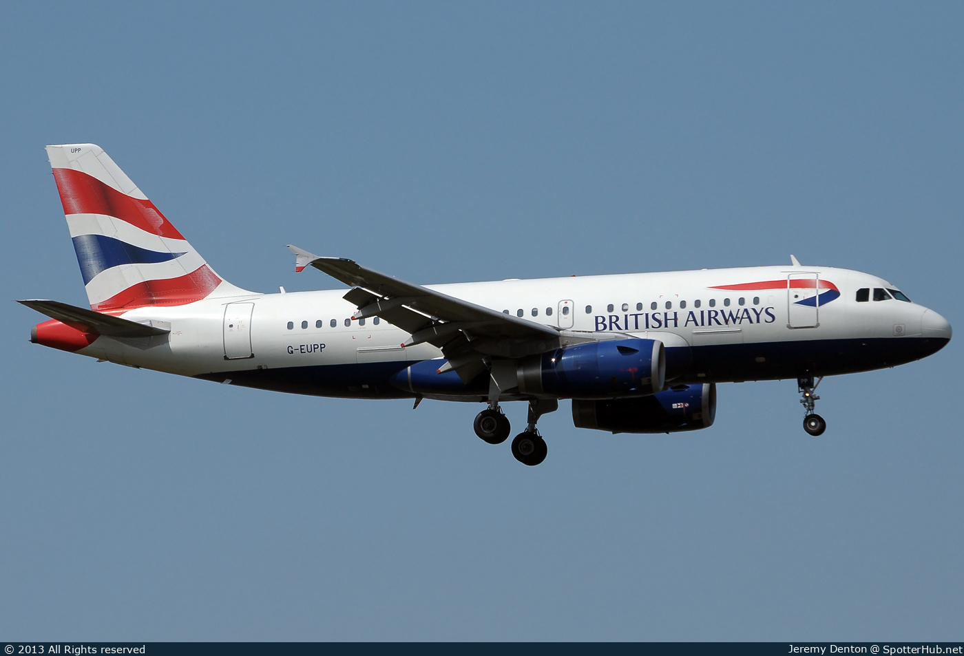 Photo of G-EUPP - Airbus A319-131 operated by British Airways