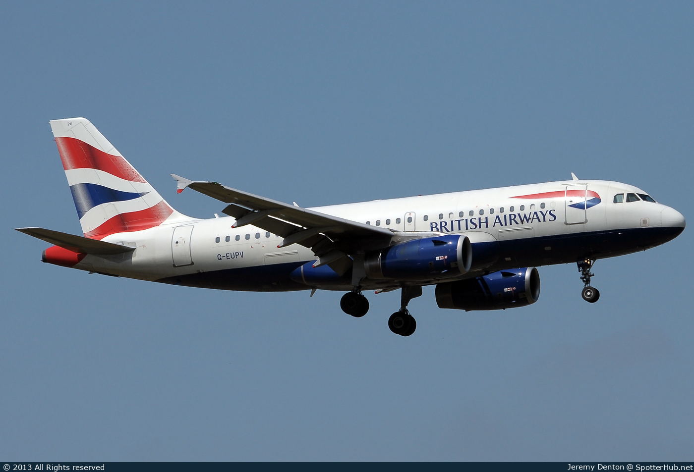 Photo of G-EUPV - Airbus A319-131 operated by British Airways