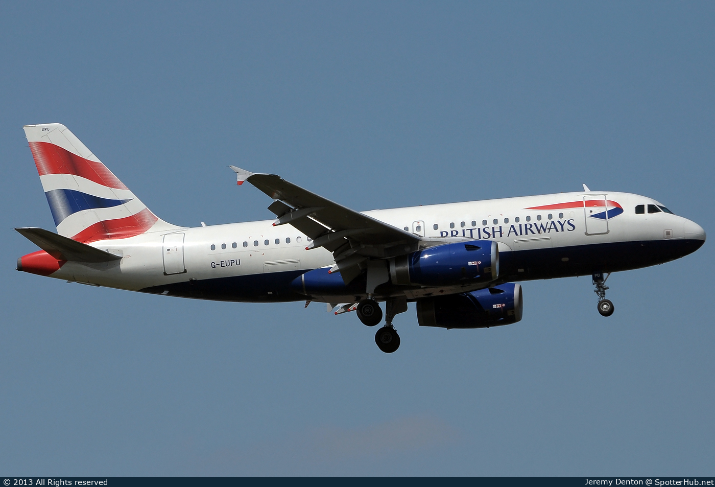 Photo of G-EUPU - Airbus A319-131 operated by British Airways