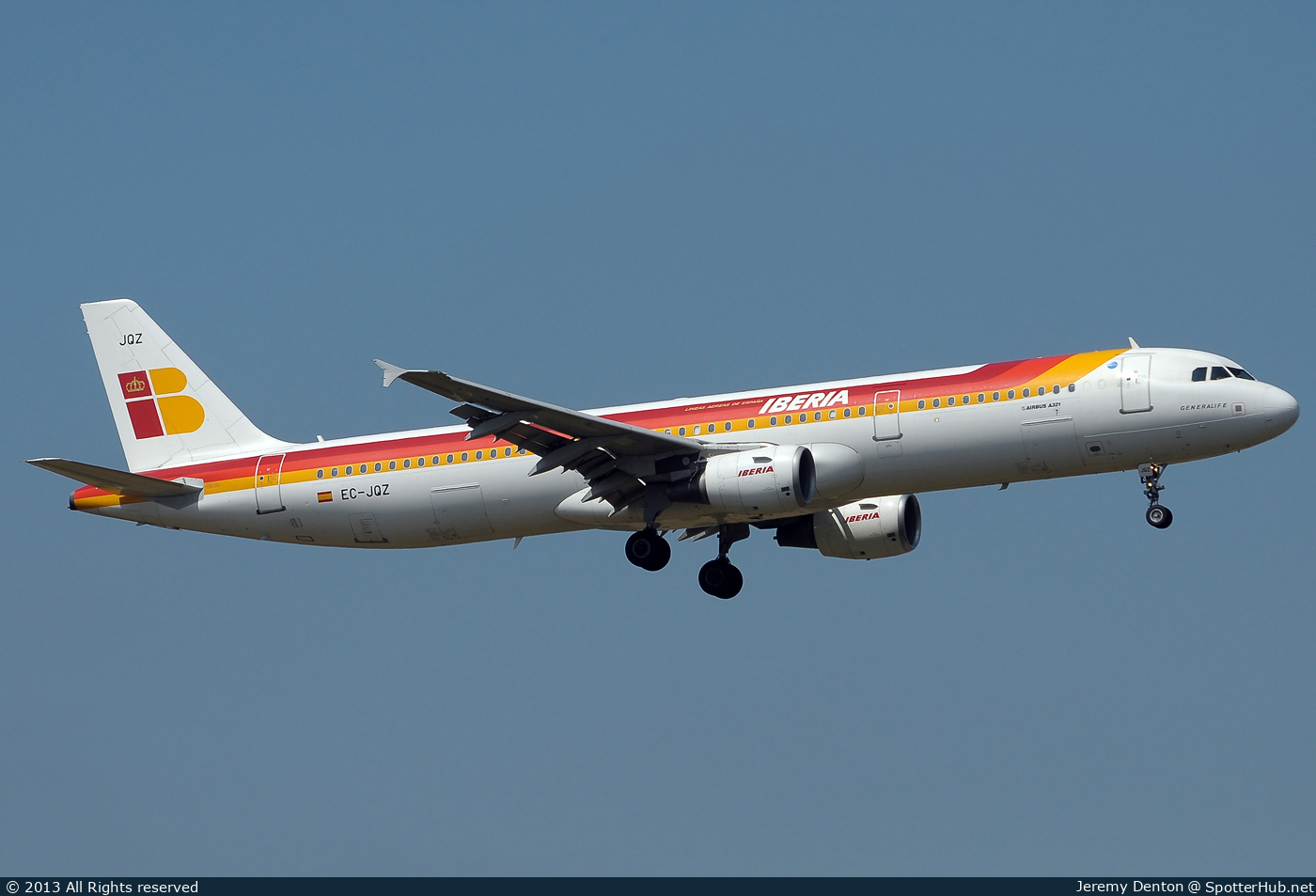 Photo of EC-JQZ - Airbus A321-212 operated by Iberia