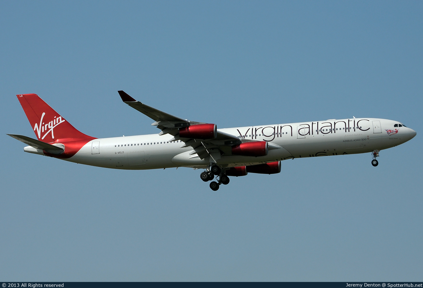 Photo of G-VELD - Airbus A340-313 operated by Virgin Atlantic Airways
