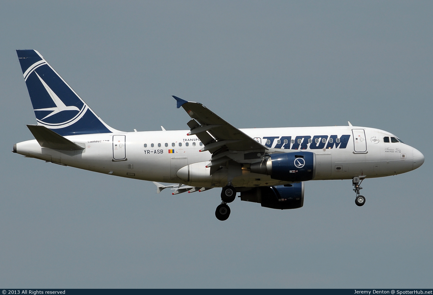 Photo of YR-ASB - Airbus A318-111 operated by Tarom - Romanian Air Transport