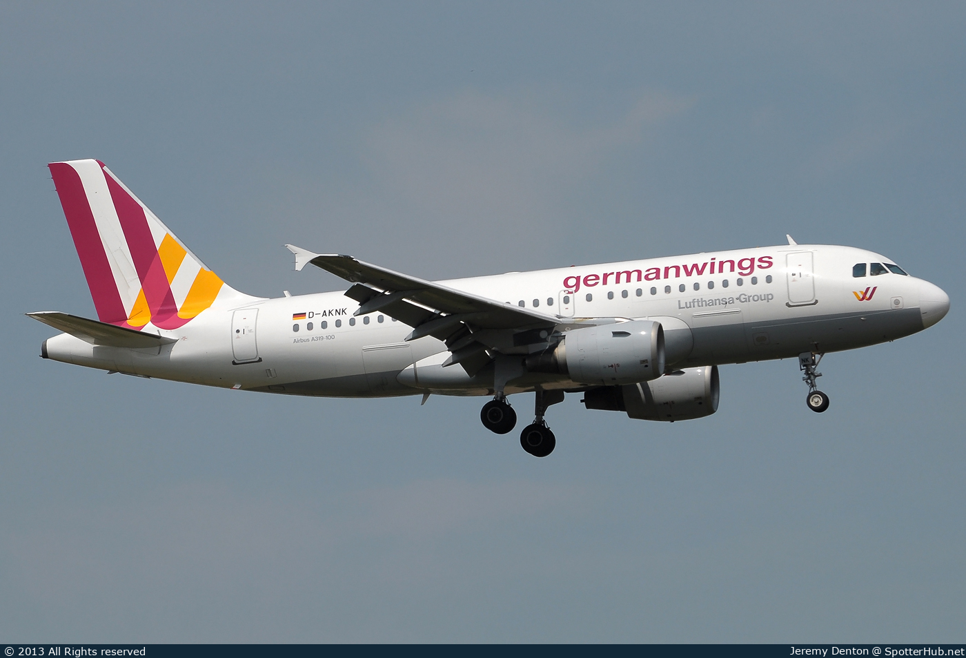 Photo of D-AKNK - Airbus A319-112 operated by Germanwings
