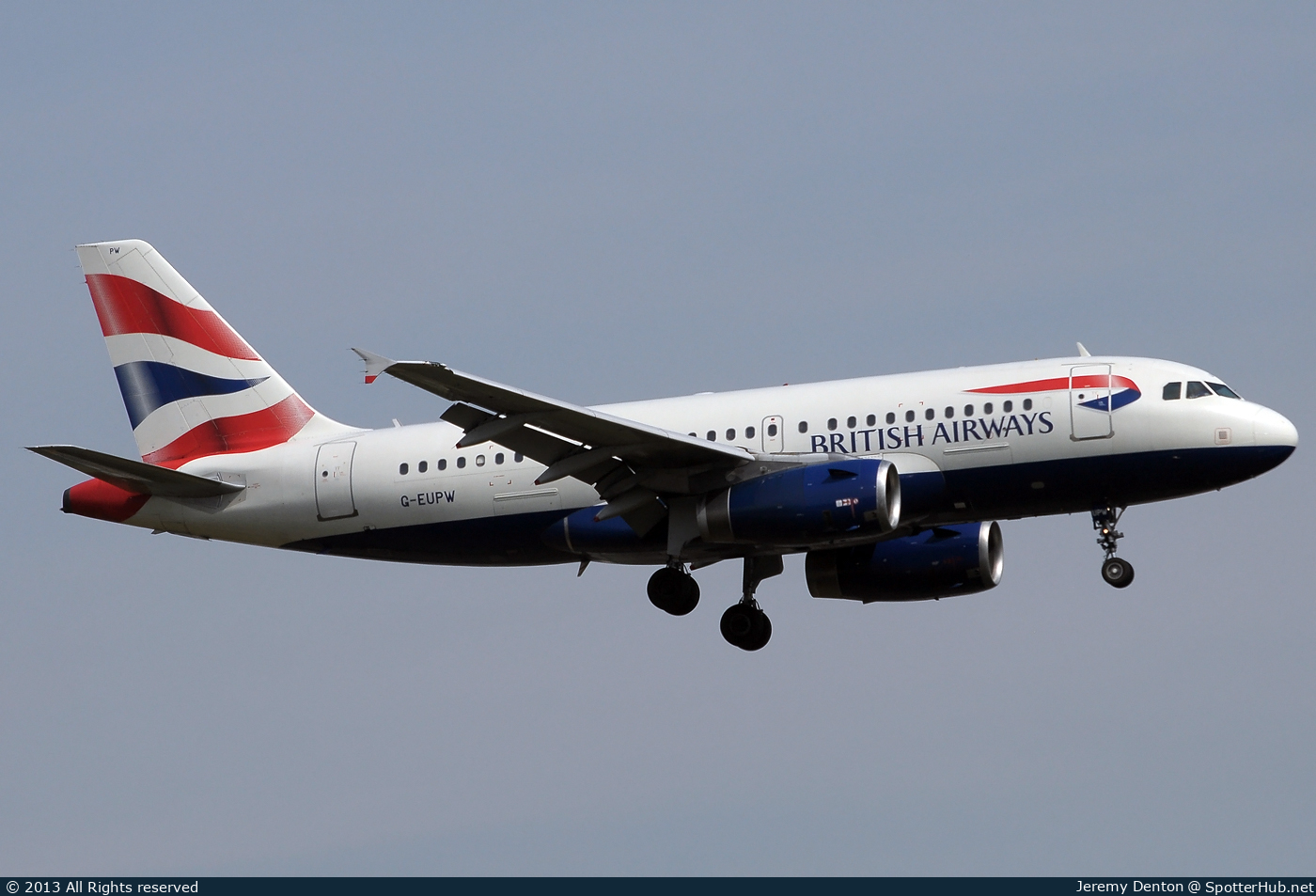 Photo of G-EUPW - Airbus A319-131 operated by British Airways